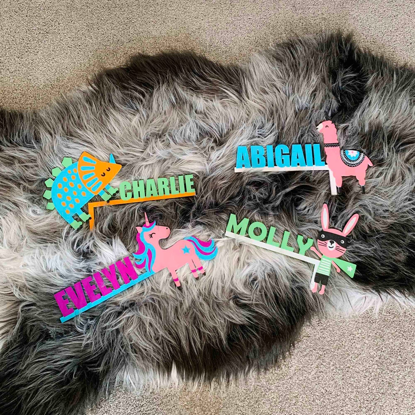 Alpaca Custom Door Corner Name Sign